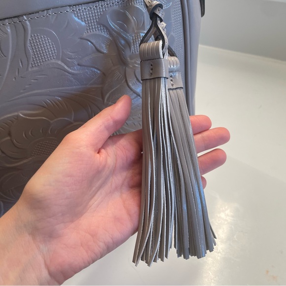 NWT Patricia Nash Leather Rosedale Tote in Stone, Genuine Leather, Quiet Luxury - Picture 4 of 12